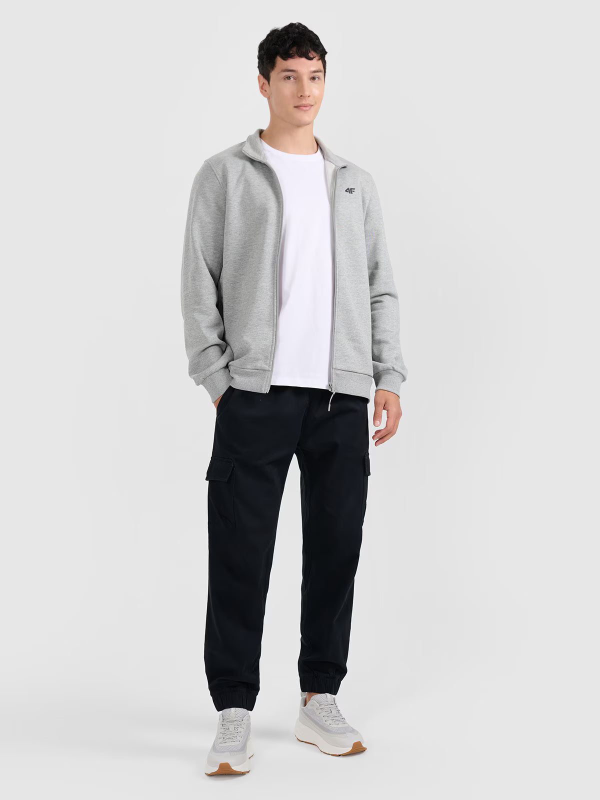 Bluza dresowa rozpinana bez kaptura męska
