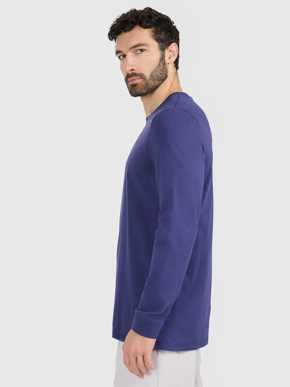 Longsleeve regular gładki męski