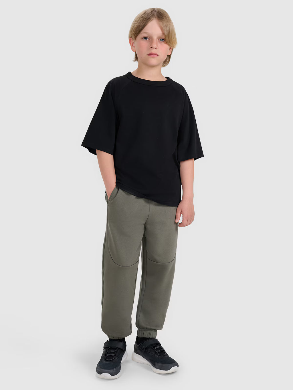 T-shirt oversize gładki chłopięcy
