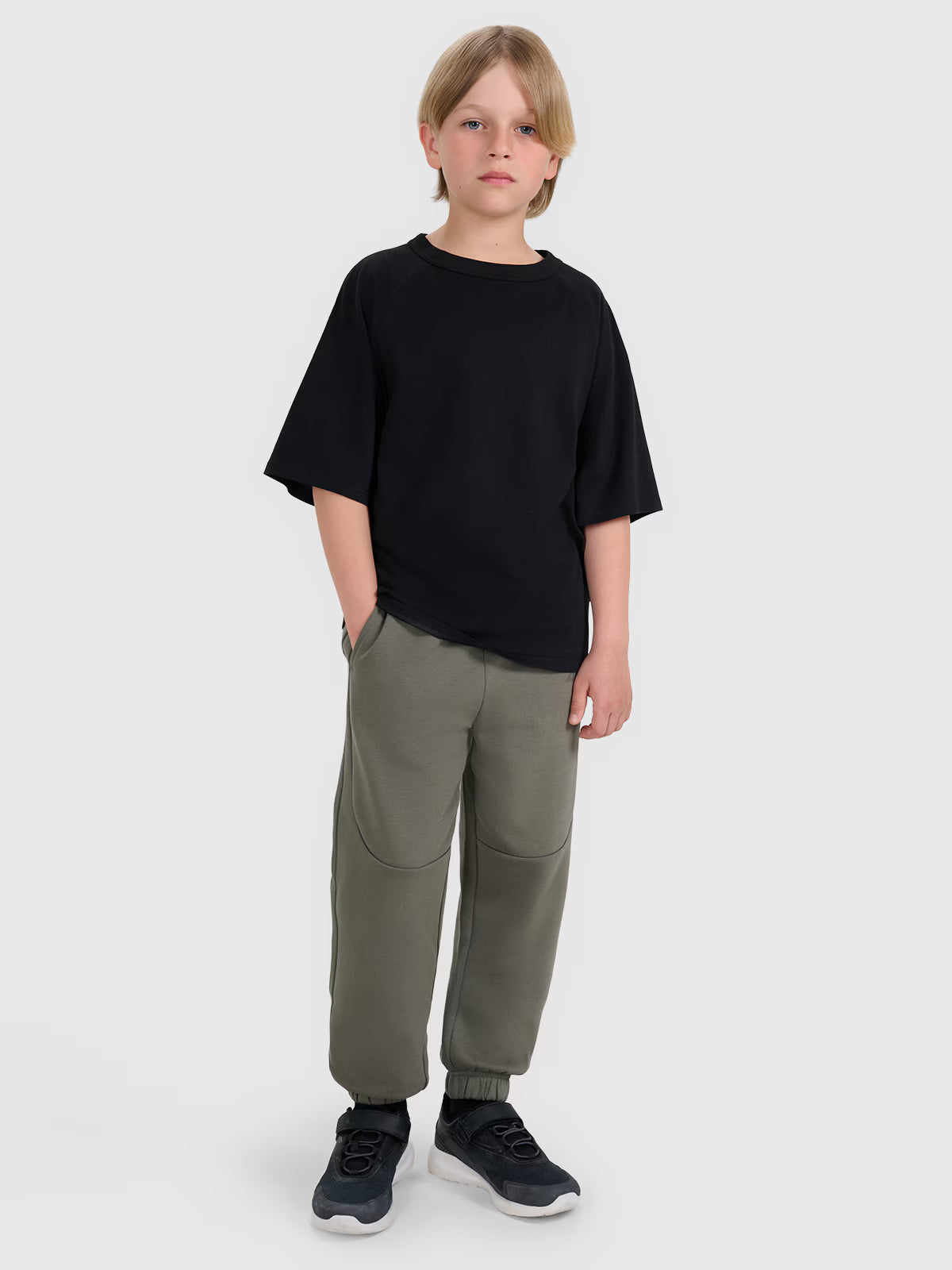 T-shirt oversize gładki chłopięcy