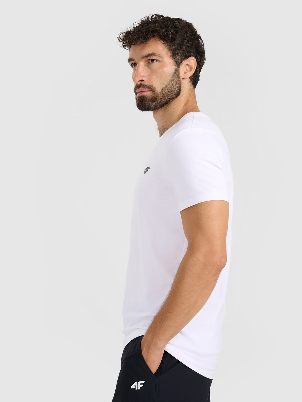 T-shirt slim gładki męski