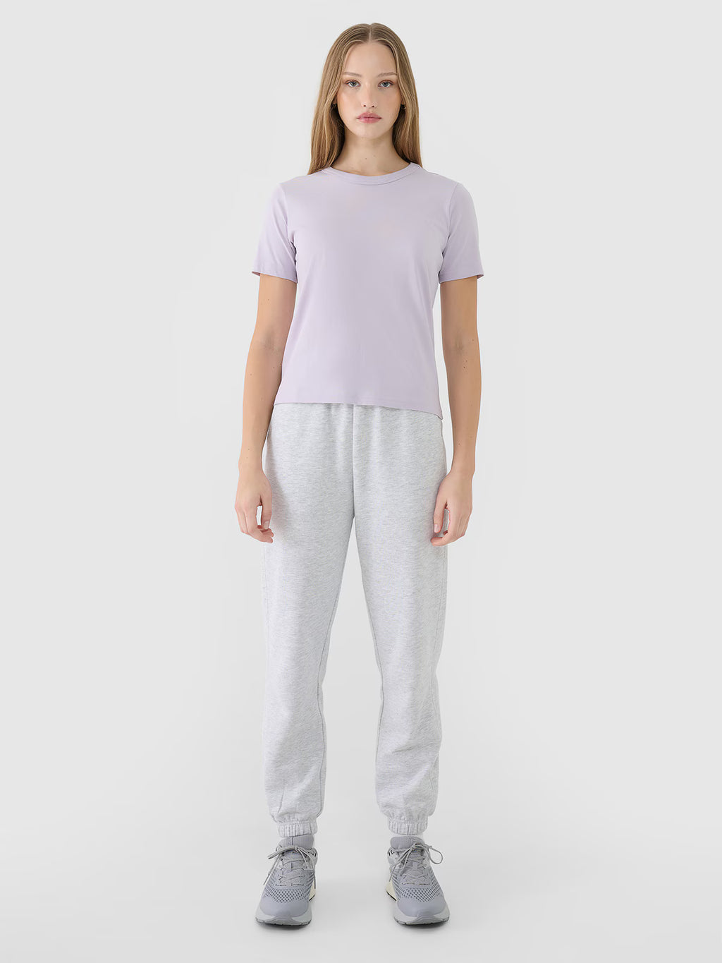 T-shirt regular gładki damski