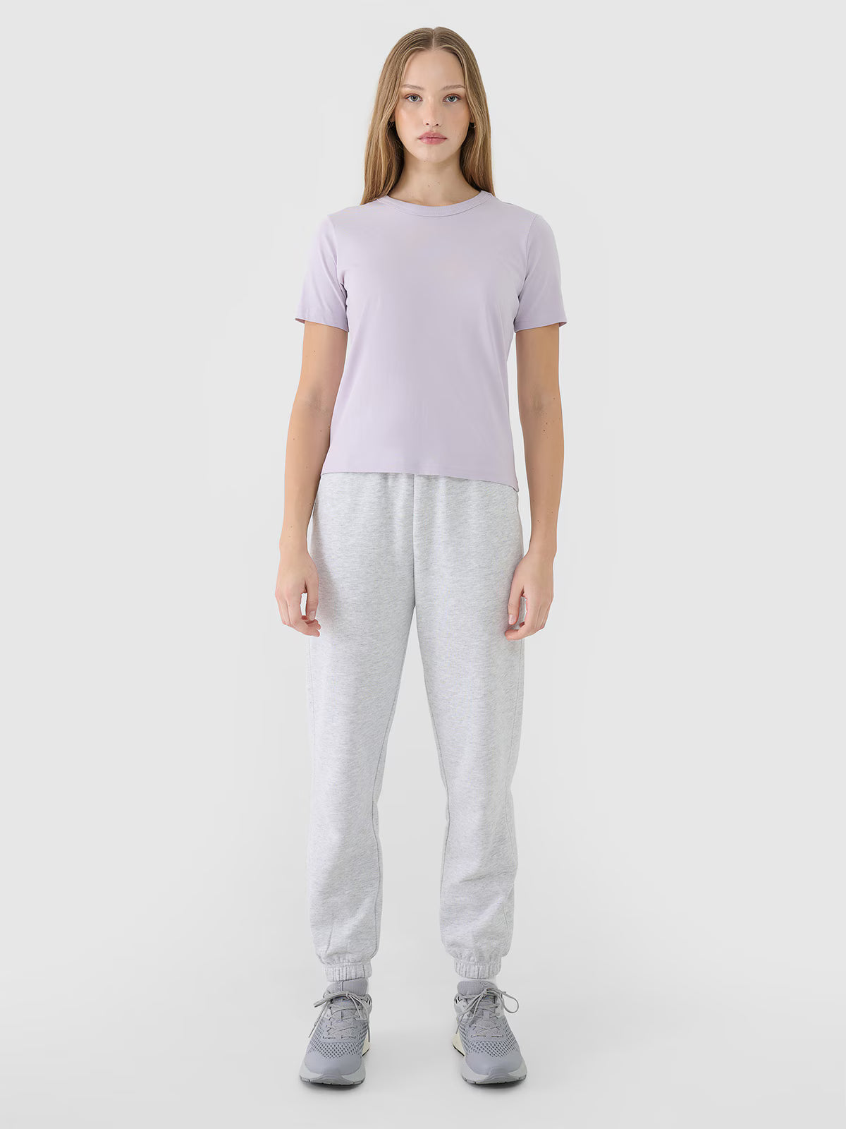 T-shirt regular gładki damski