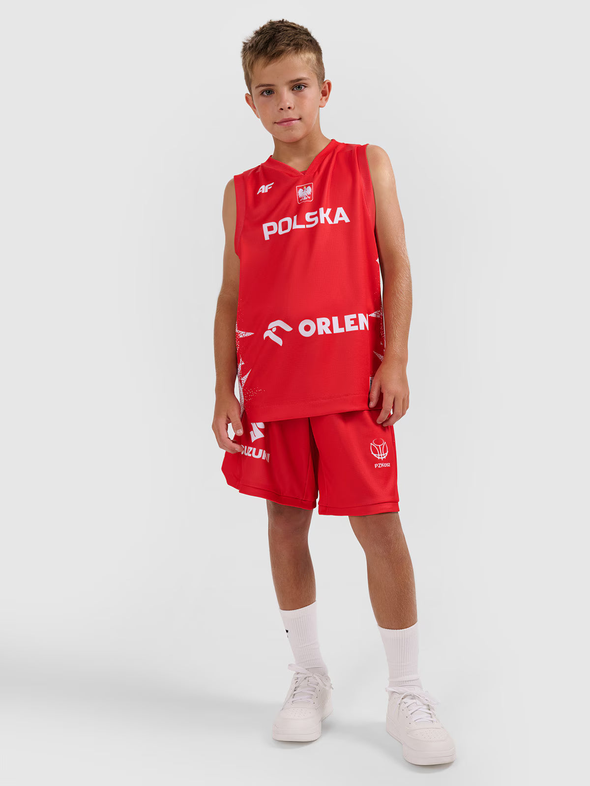 Koszulka reprezentacyjna z możliwością personalizacji dziecięca 4F x PZKOSZ