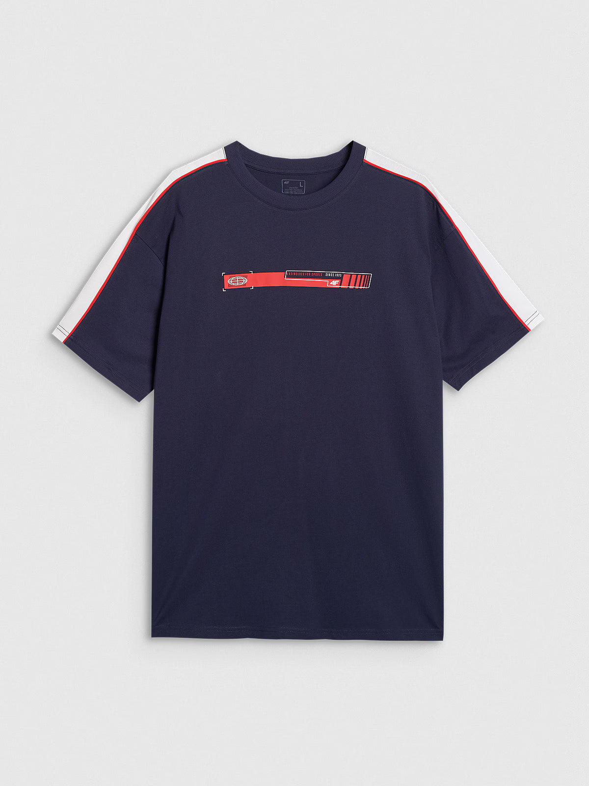 T-shirt oversize z nadrukiem męski