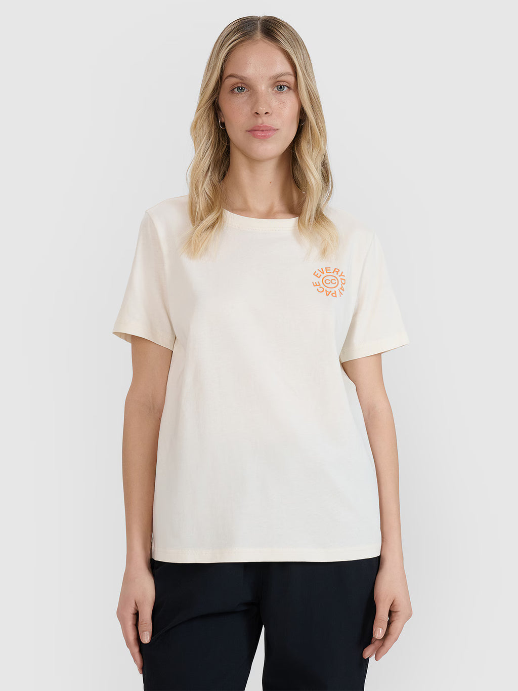 T-shirt oversize z nadrukiem damski