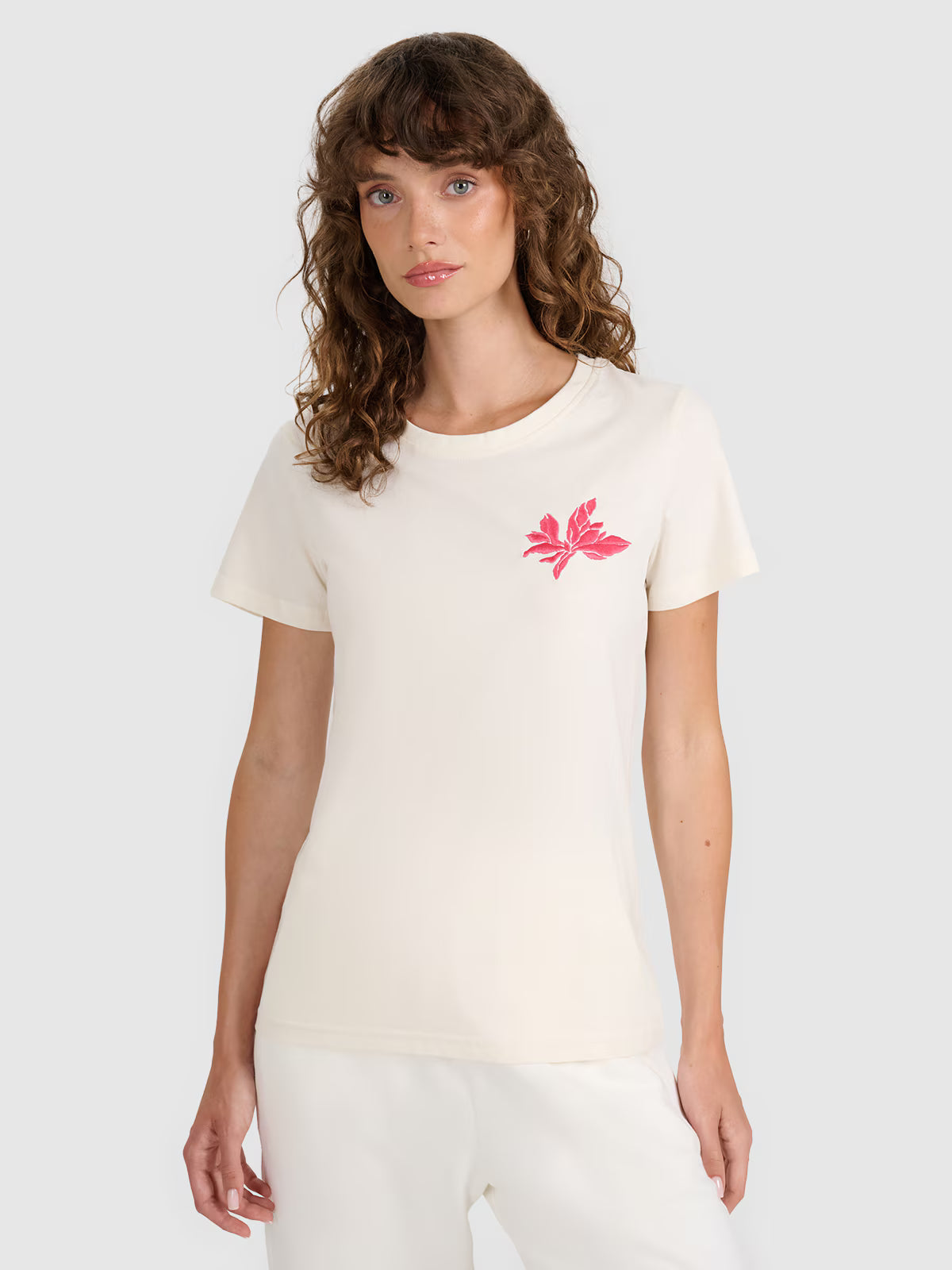 T-shirt regular z nadrukiem damski