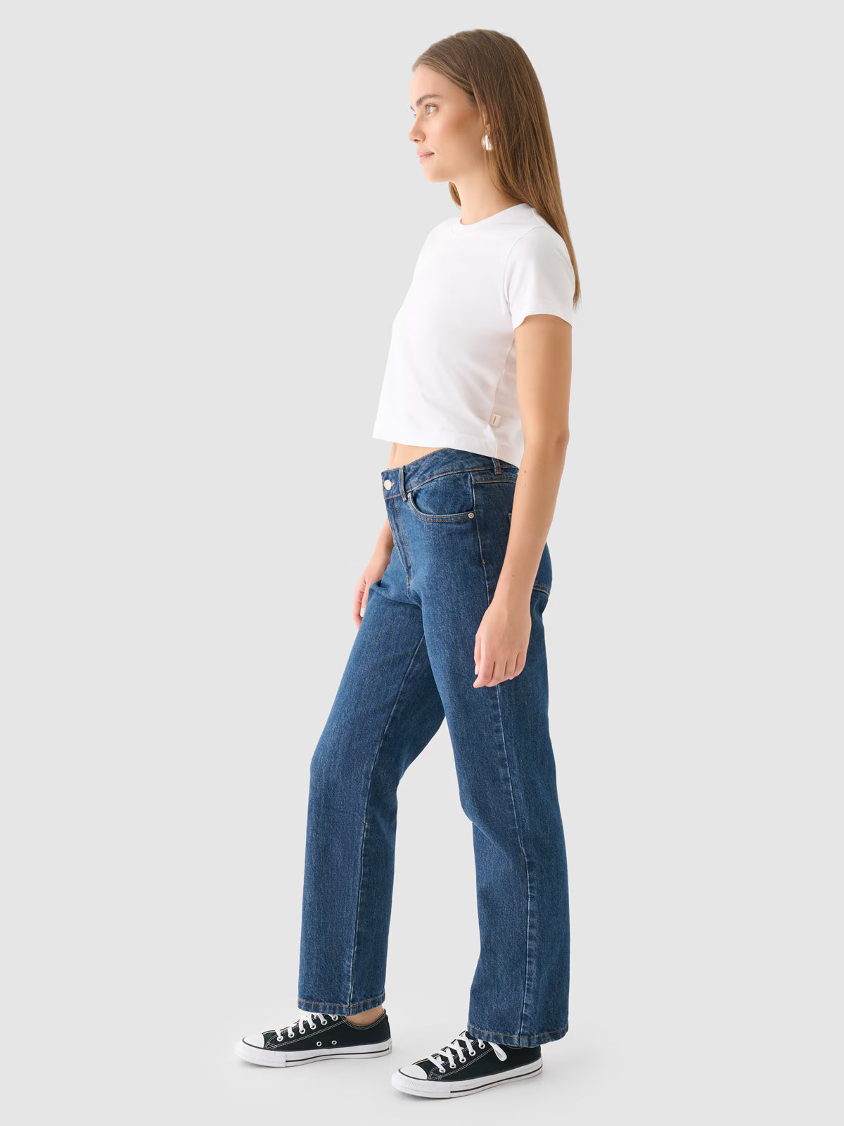 Jeansy straight z prostymi nogawkami damskie Outhorn