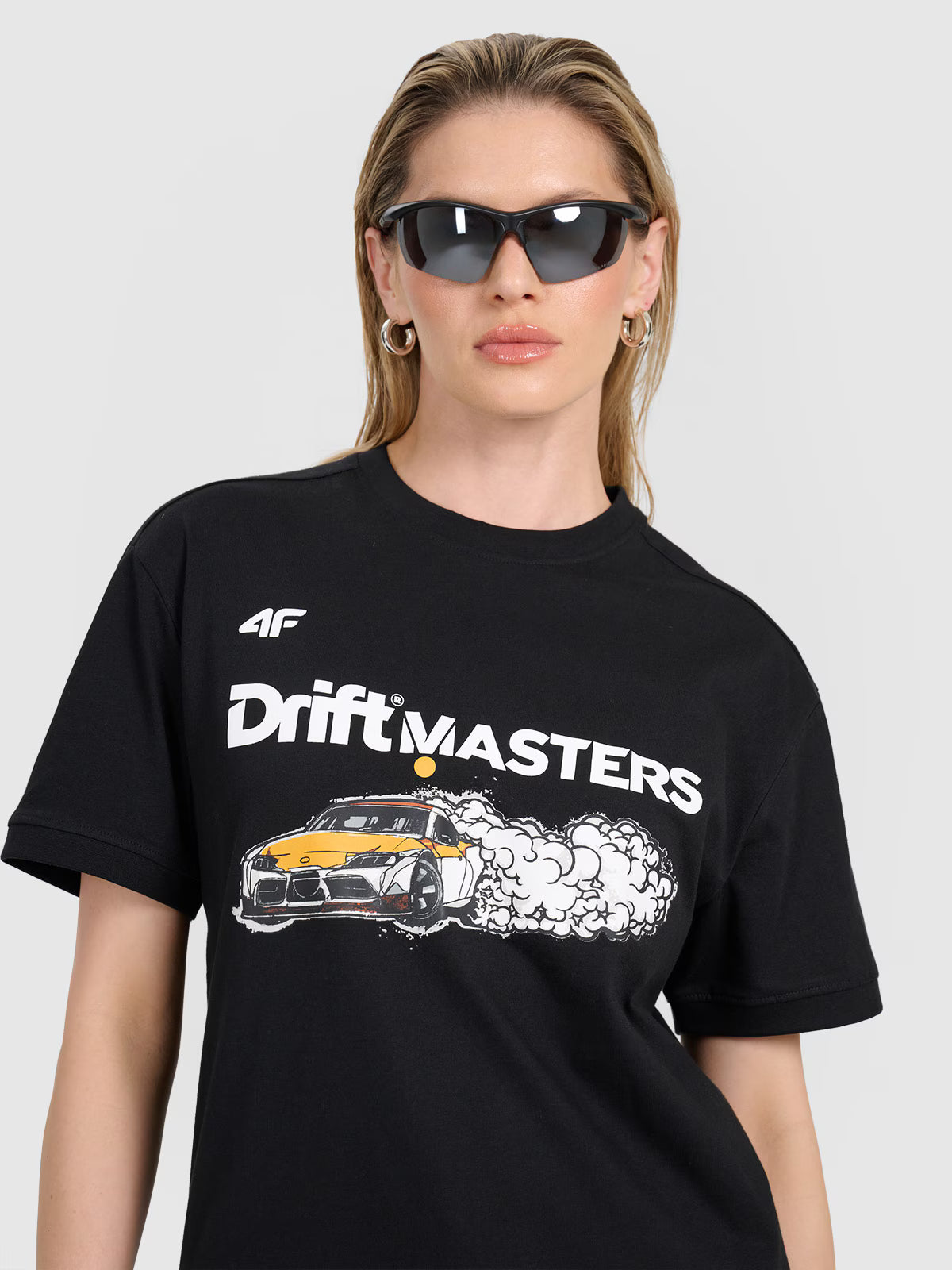 T-shirt regular z nadrukiem uniseks 4F x Drift Masters