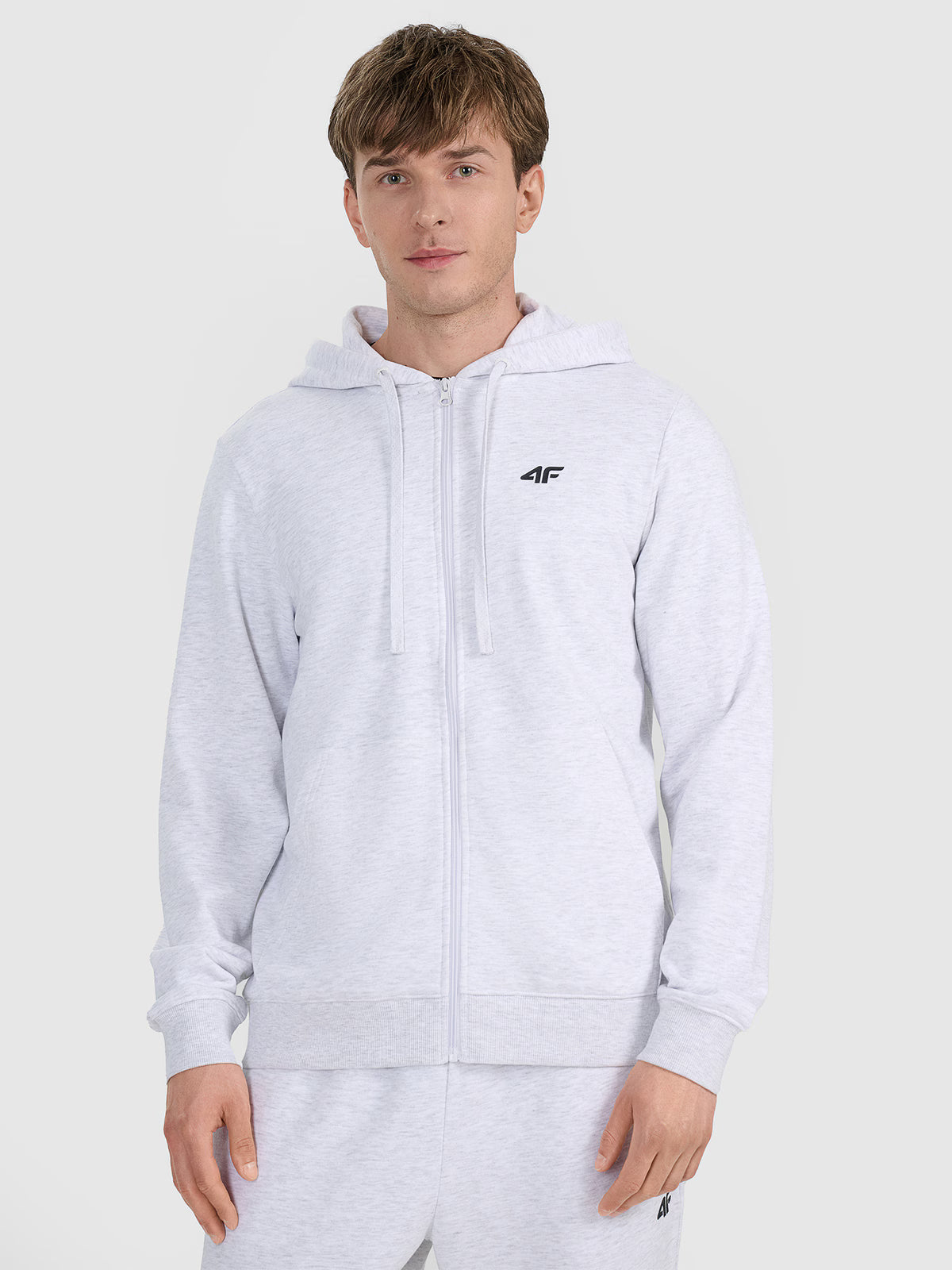 Bluza dresowa rozpinana z kapturem męska