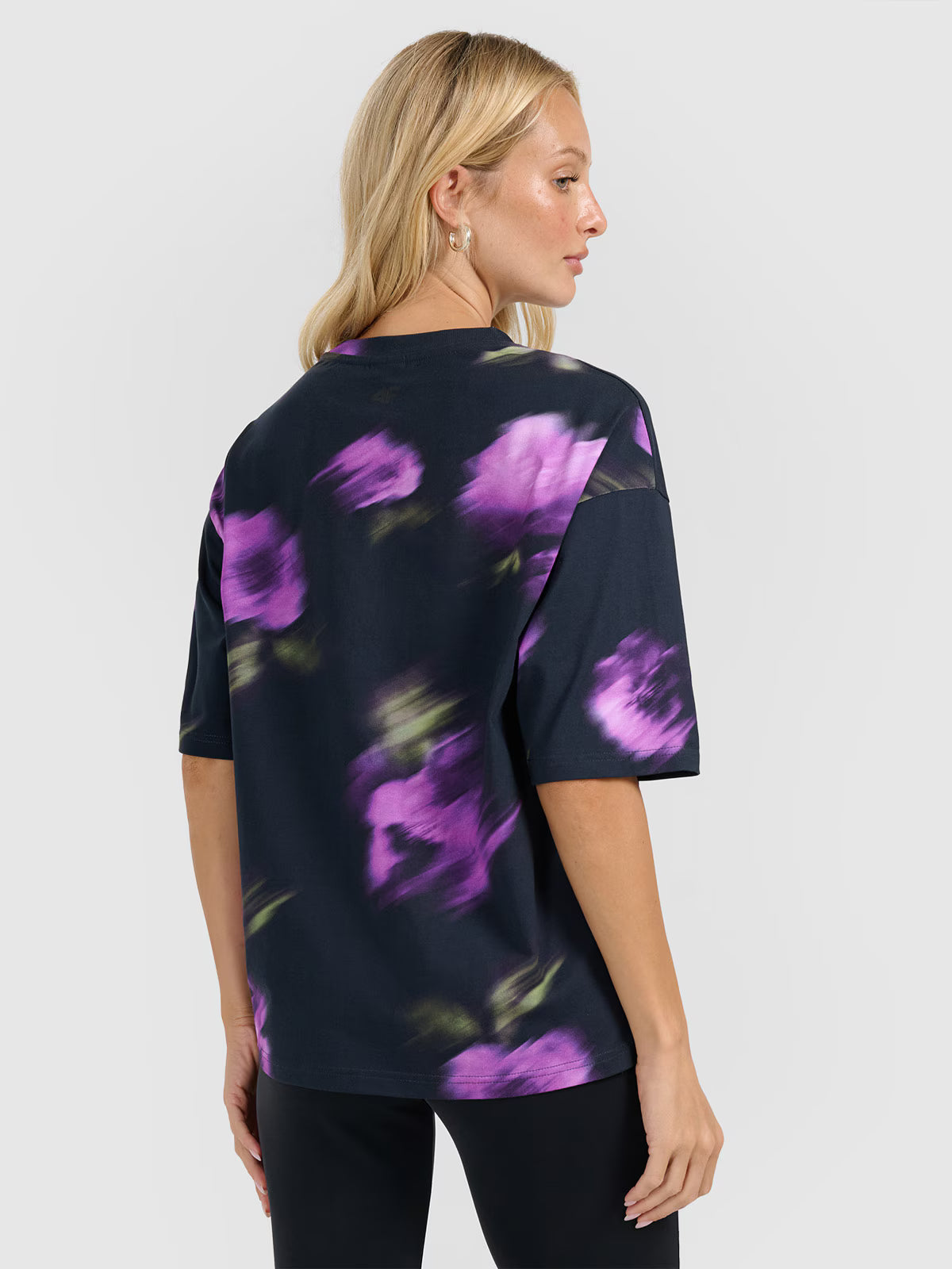 T-shirt oversize z nadrukiem damski