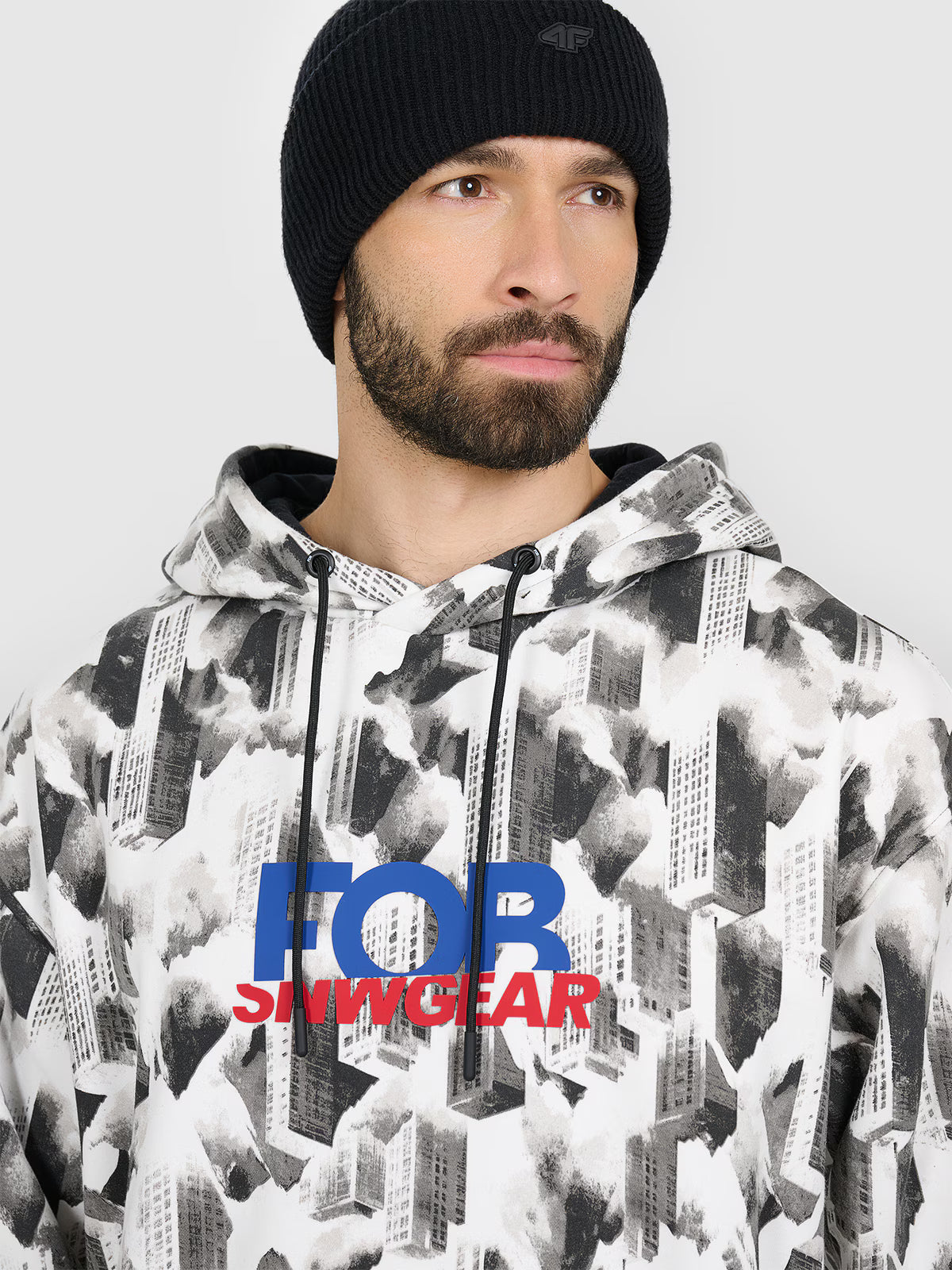 Bluza dresowa loose z kapturem męska
