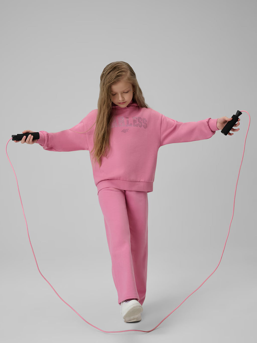 Bluza dresowa loose z kapturem dziewczęca