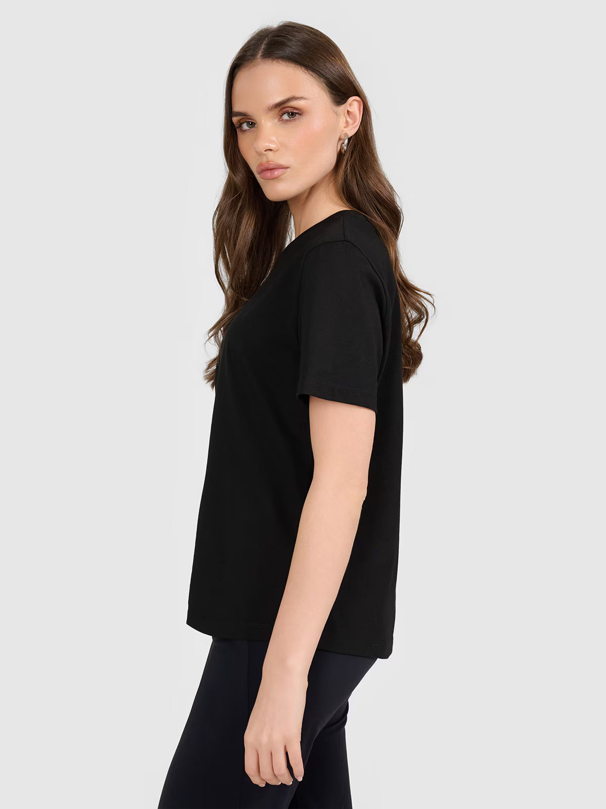 T-shirt loose z nadrukiem damski