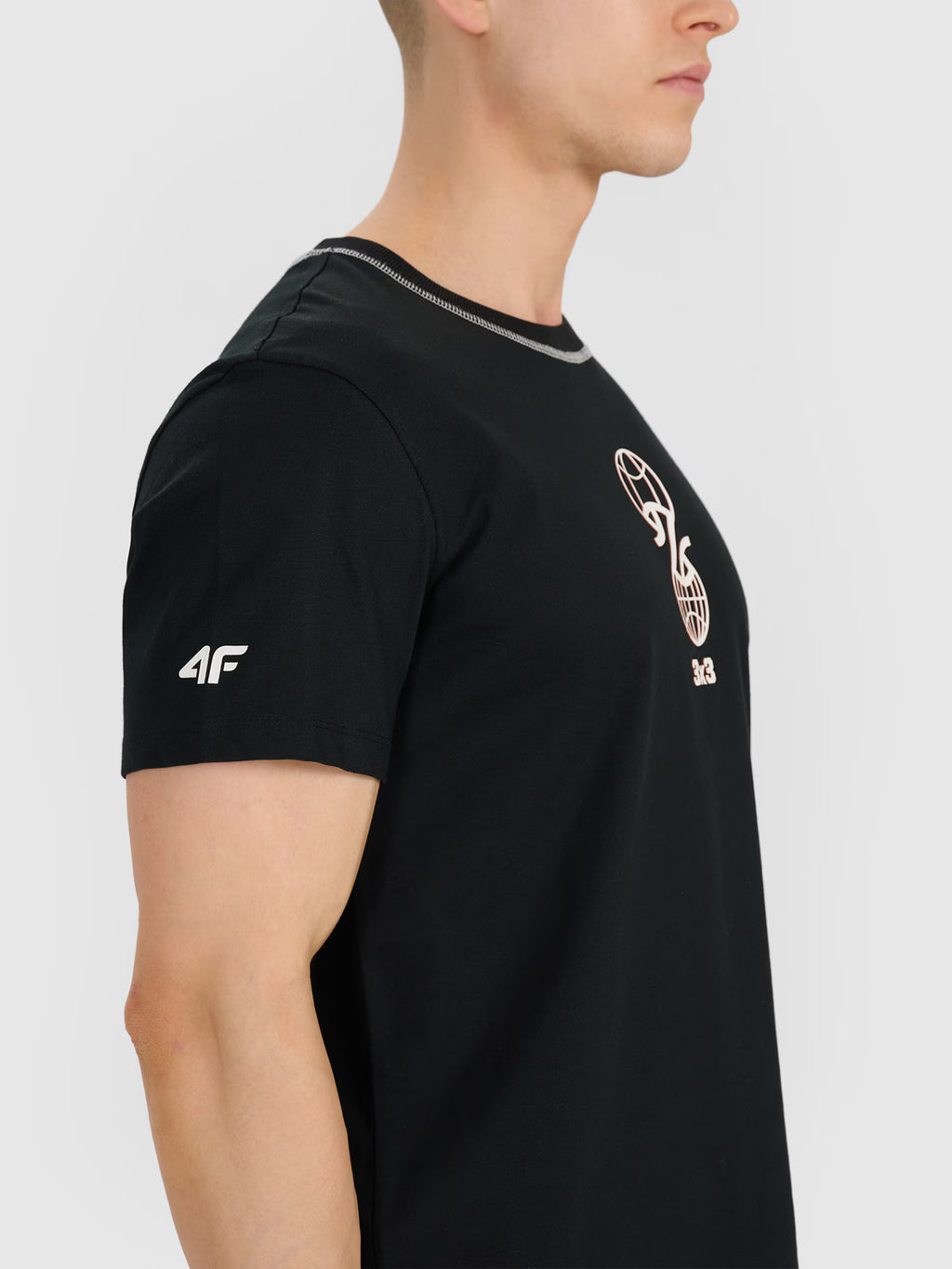 T-shirt regular z nadrukiem męski