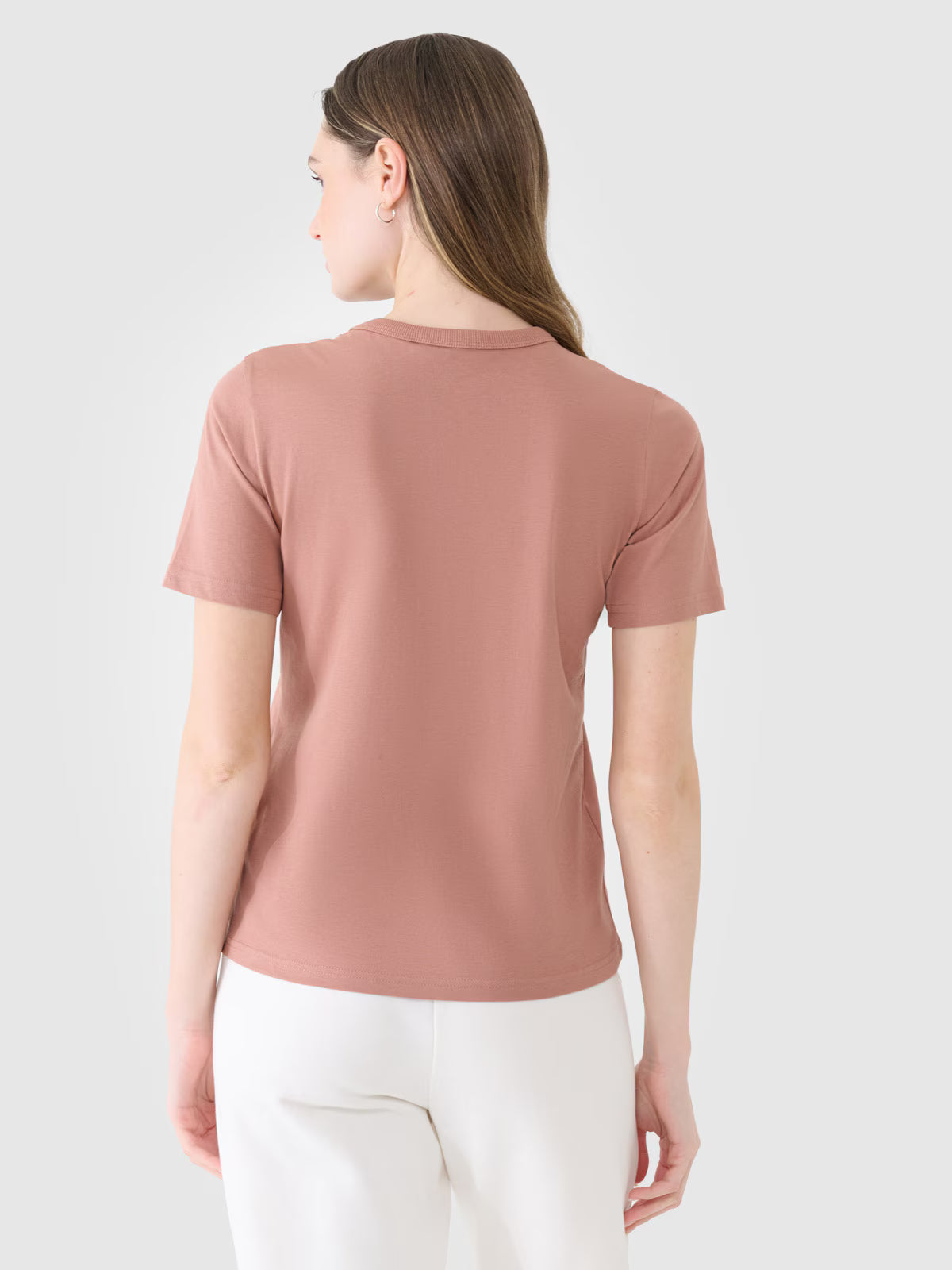 T-shirt regular gładki damski