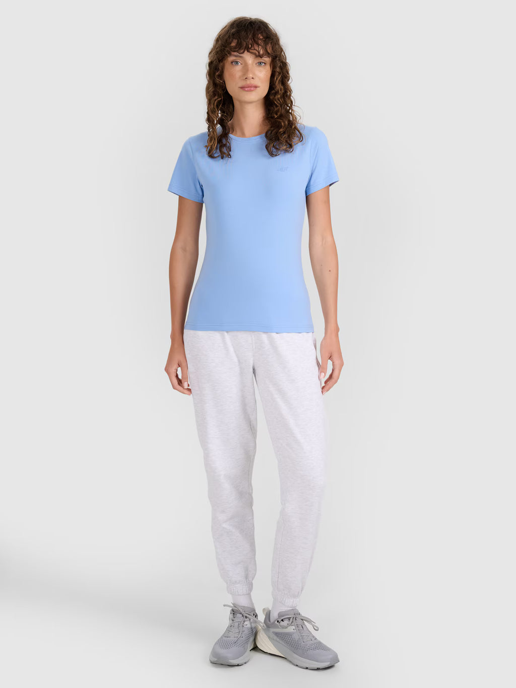 T-shirt slim gładki damski