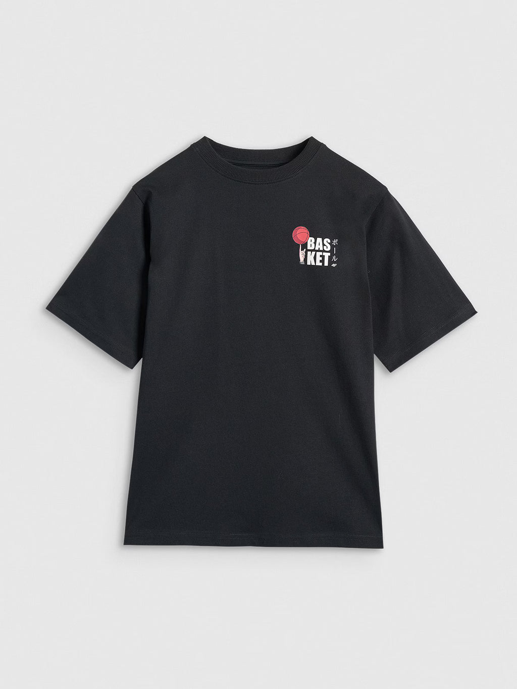 T-shirt oversize z nadrukiem chłopięcy