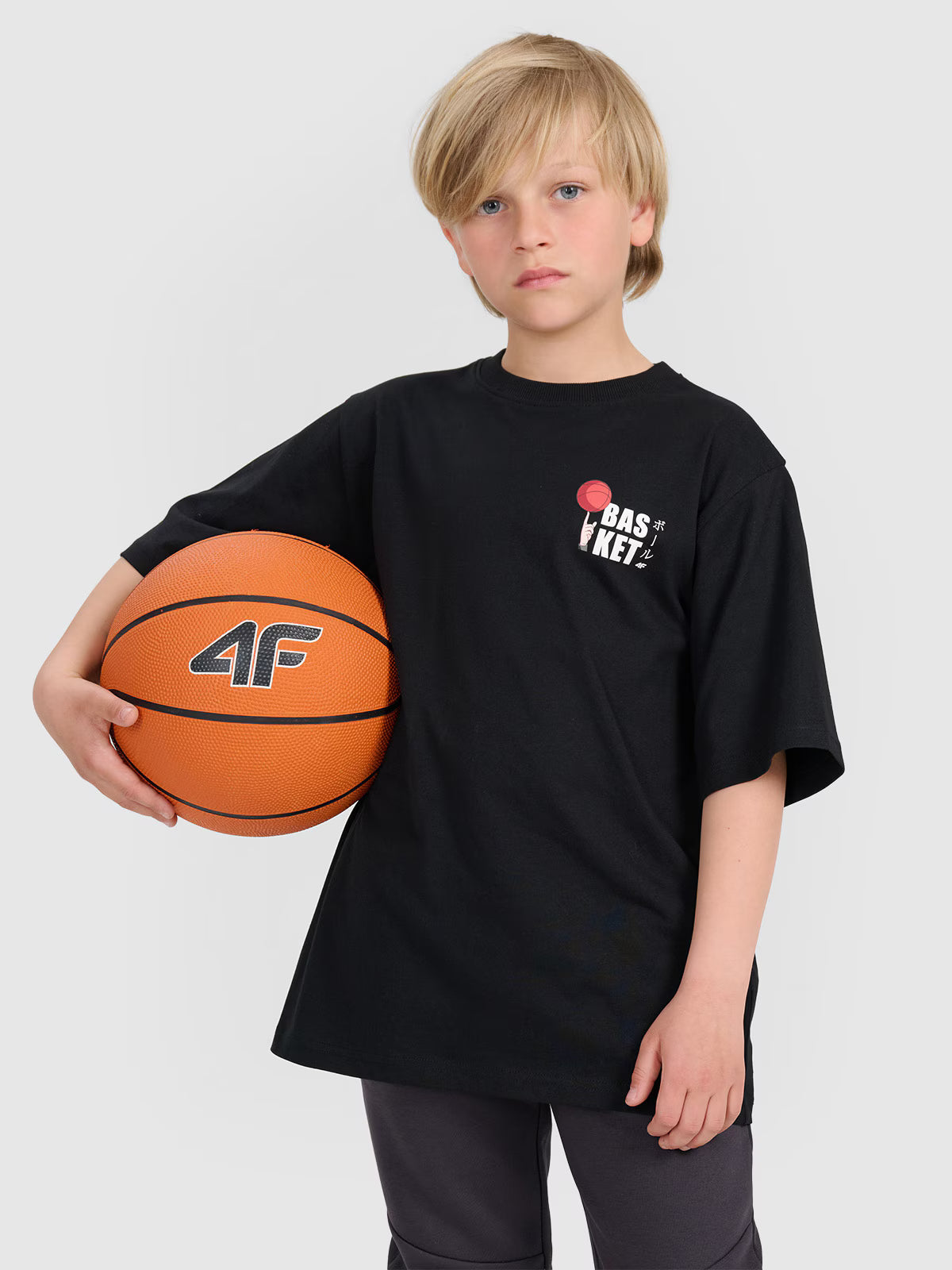 T-shirt oversize z nadrukiem chłopięcy