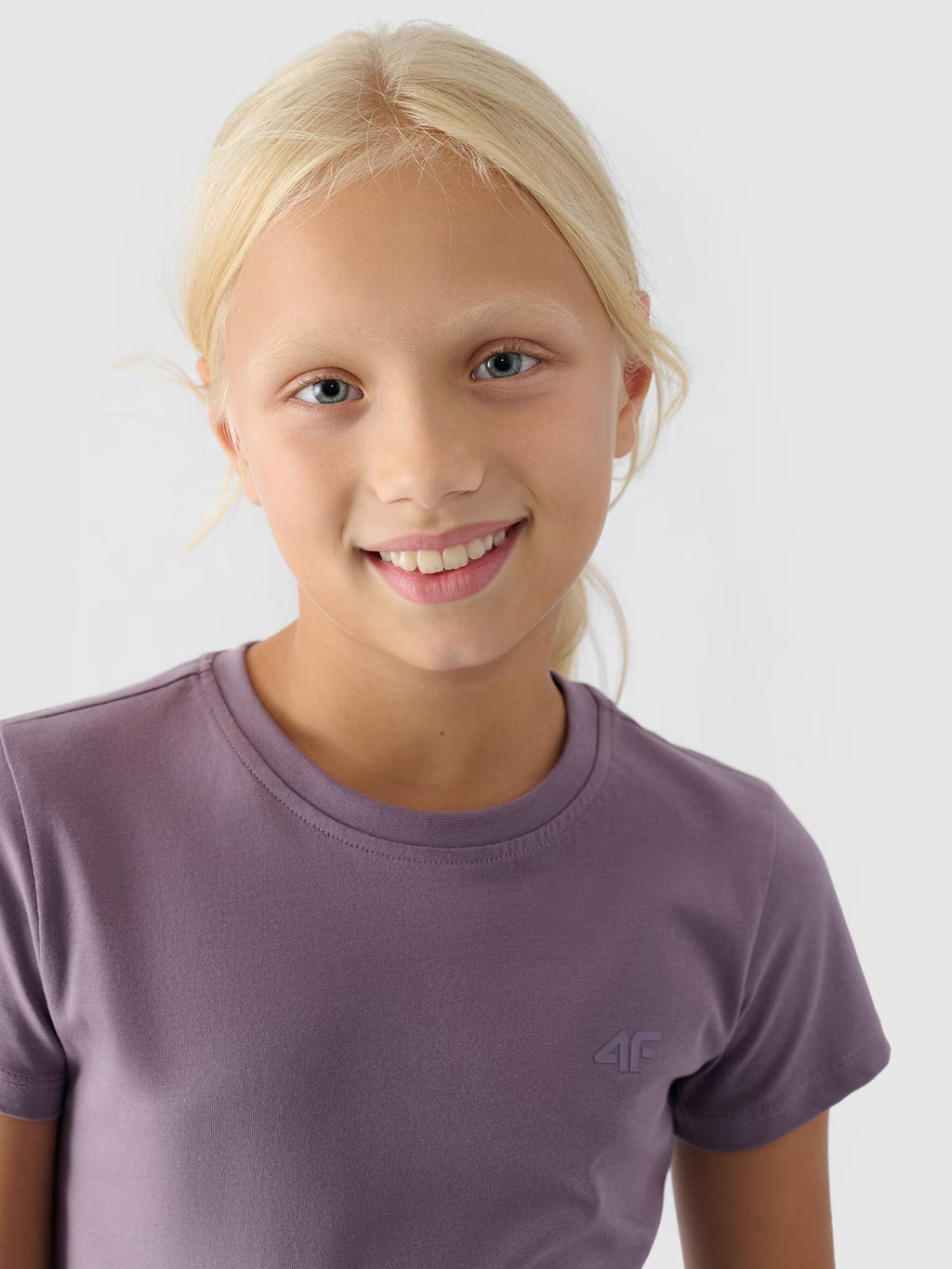 T-shirt gładki dziewczęcy