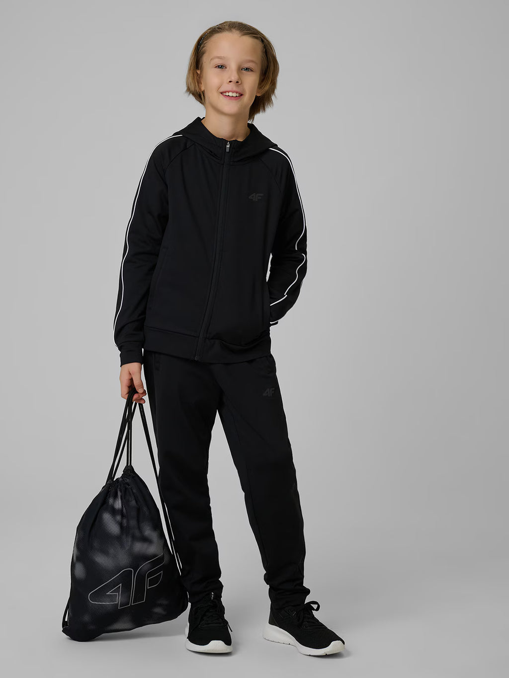 Bluza sportowa regular z kapturem chłopięca