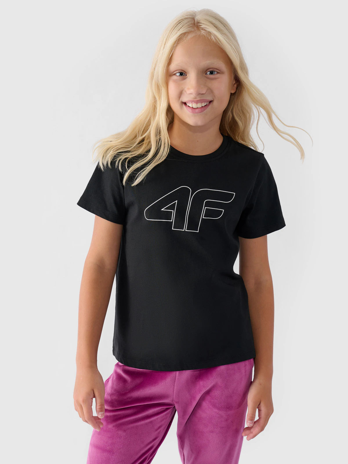 T-shirt z nadrukiem dziewczęcy