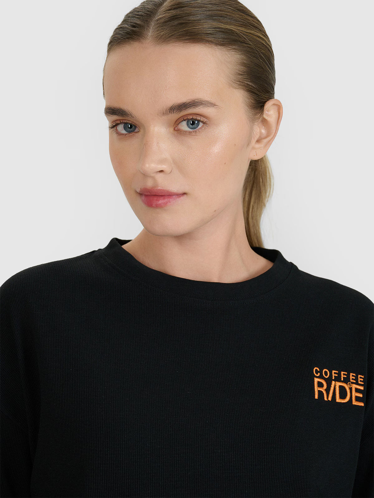 Longsleeve oversize z nadrukiem damski