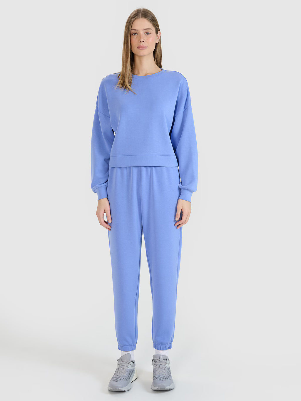 Bluza dresowa nierozpinana z modalem damska