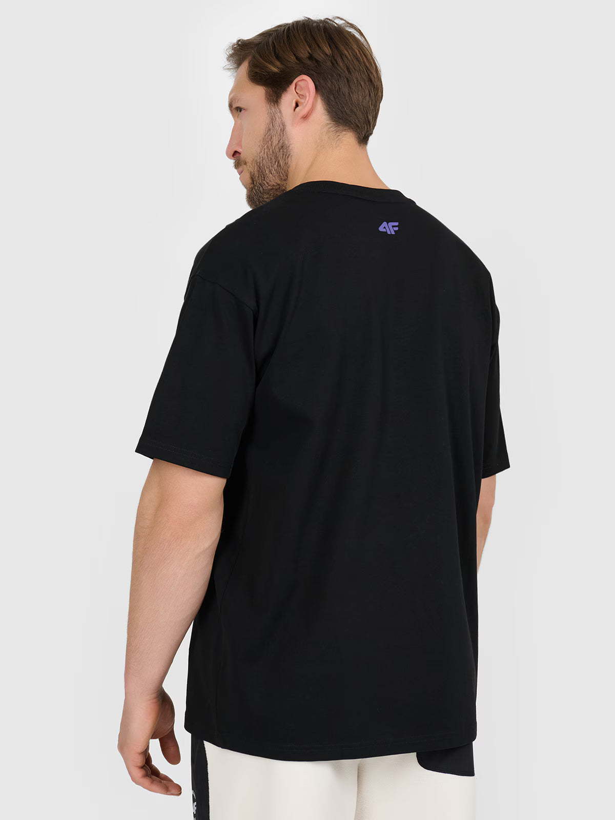 T-shirt loose z nadrukiem męski