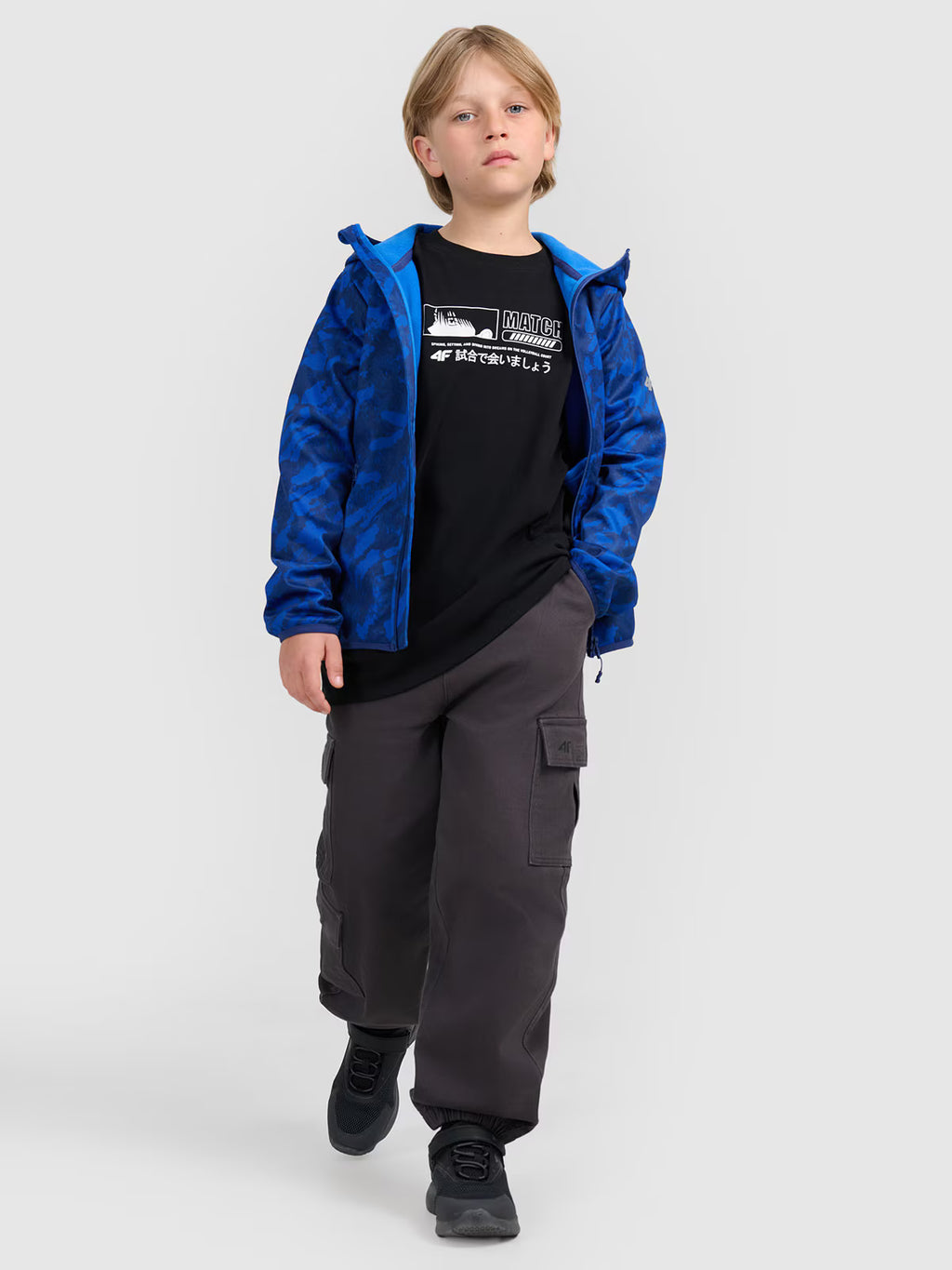 Kurtka softshell wiatroodporna membrana 5000 chłopięca