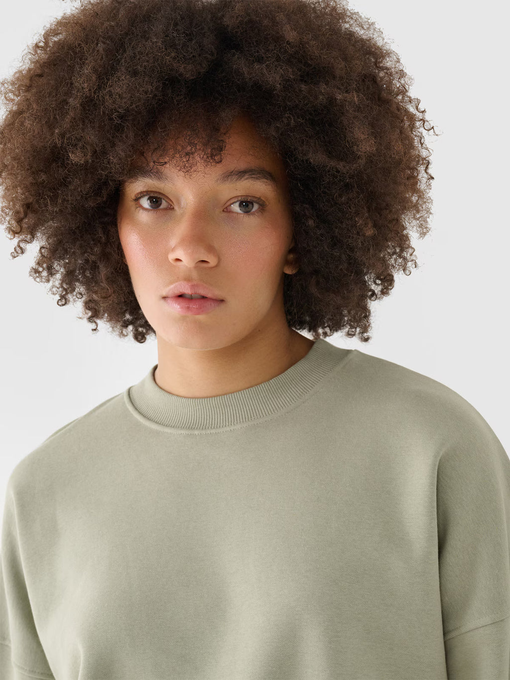Bluza dresowa oversize nierozpinana bez kaptura damska