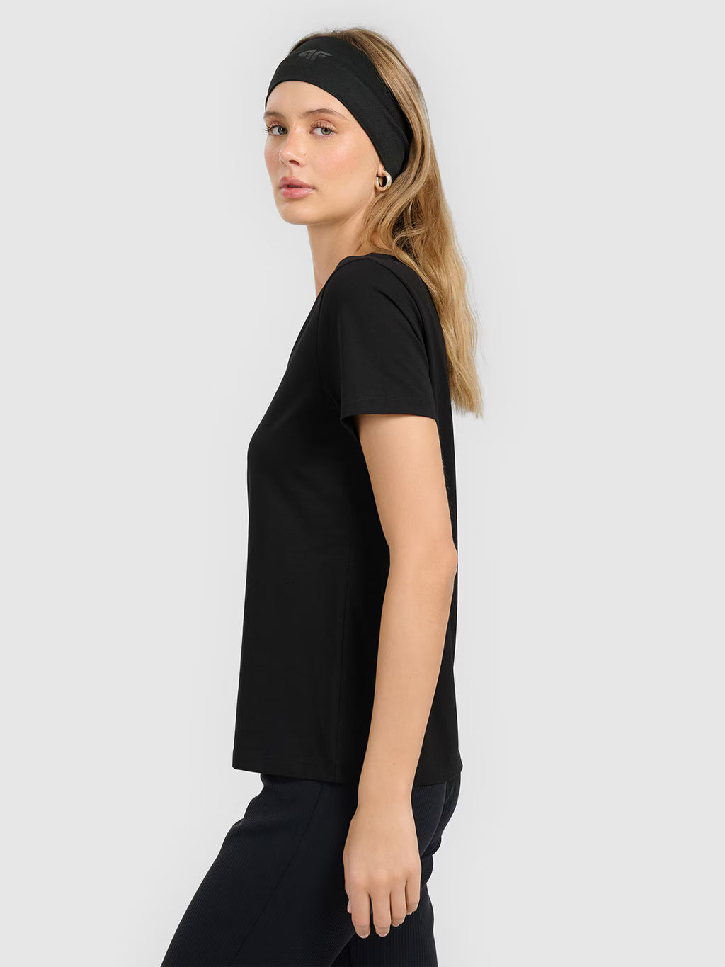T-shirt regular gładki damski