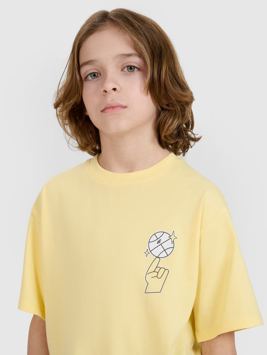 T-shirt oversize z nadrukiem chłopięcy