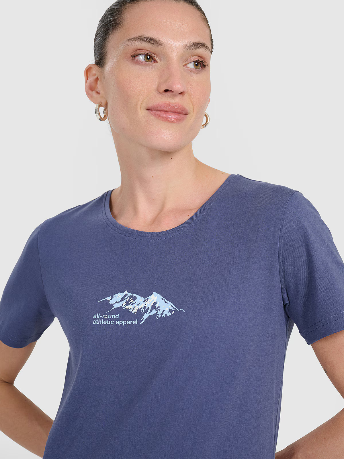 T-shirt regular z nadrukiem damski
