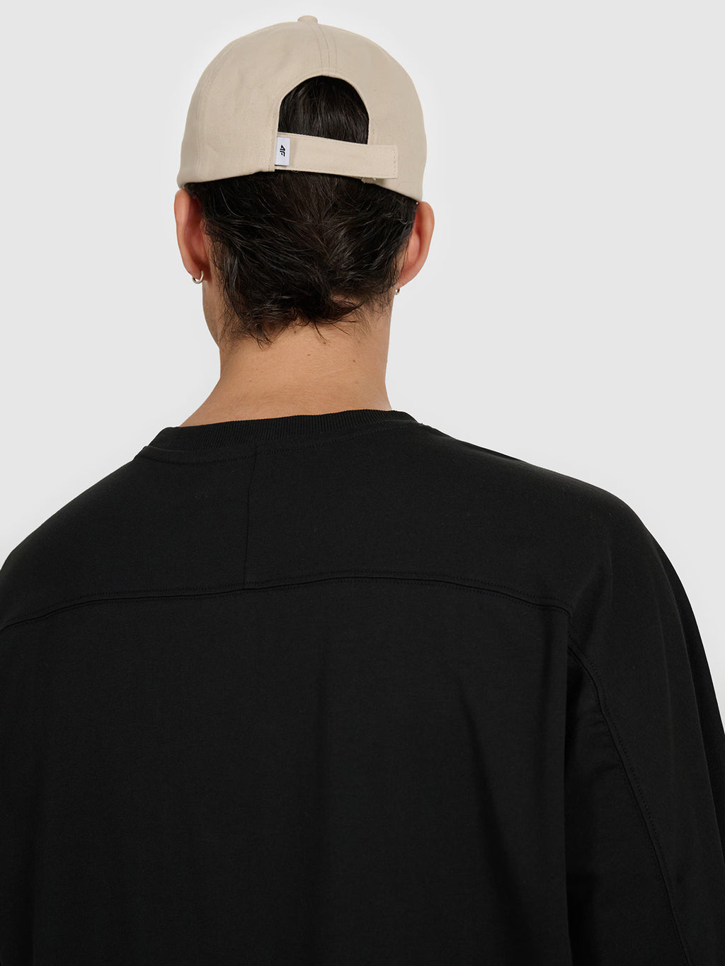 T-shirt oversize z nadrukiem męski