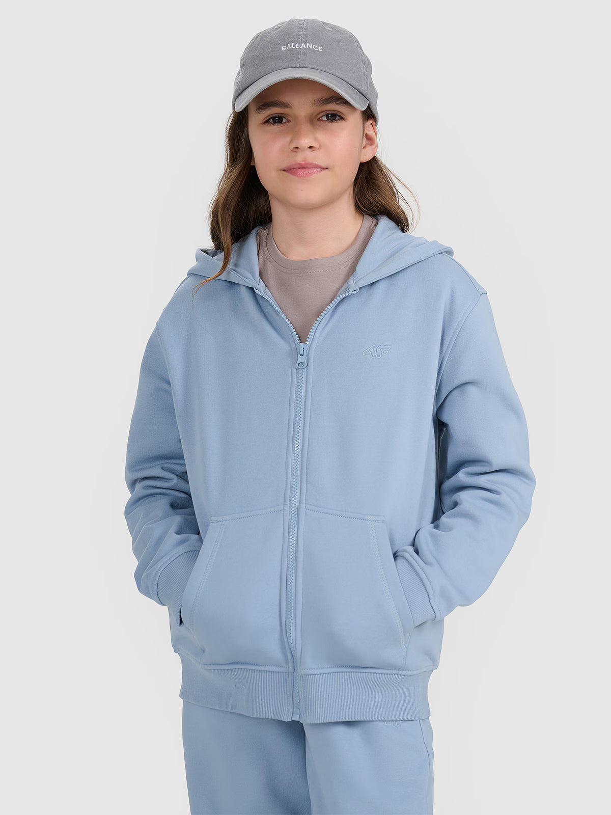 Bluza dresowa rozpinana z kapturem dziewczęca