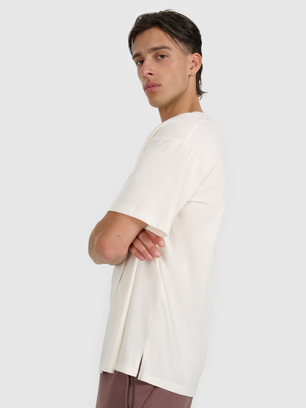 T-shirt oversize z nadrukiem męski
