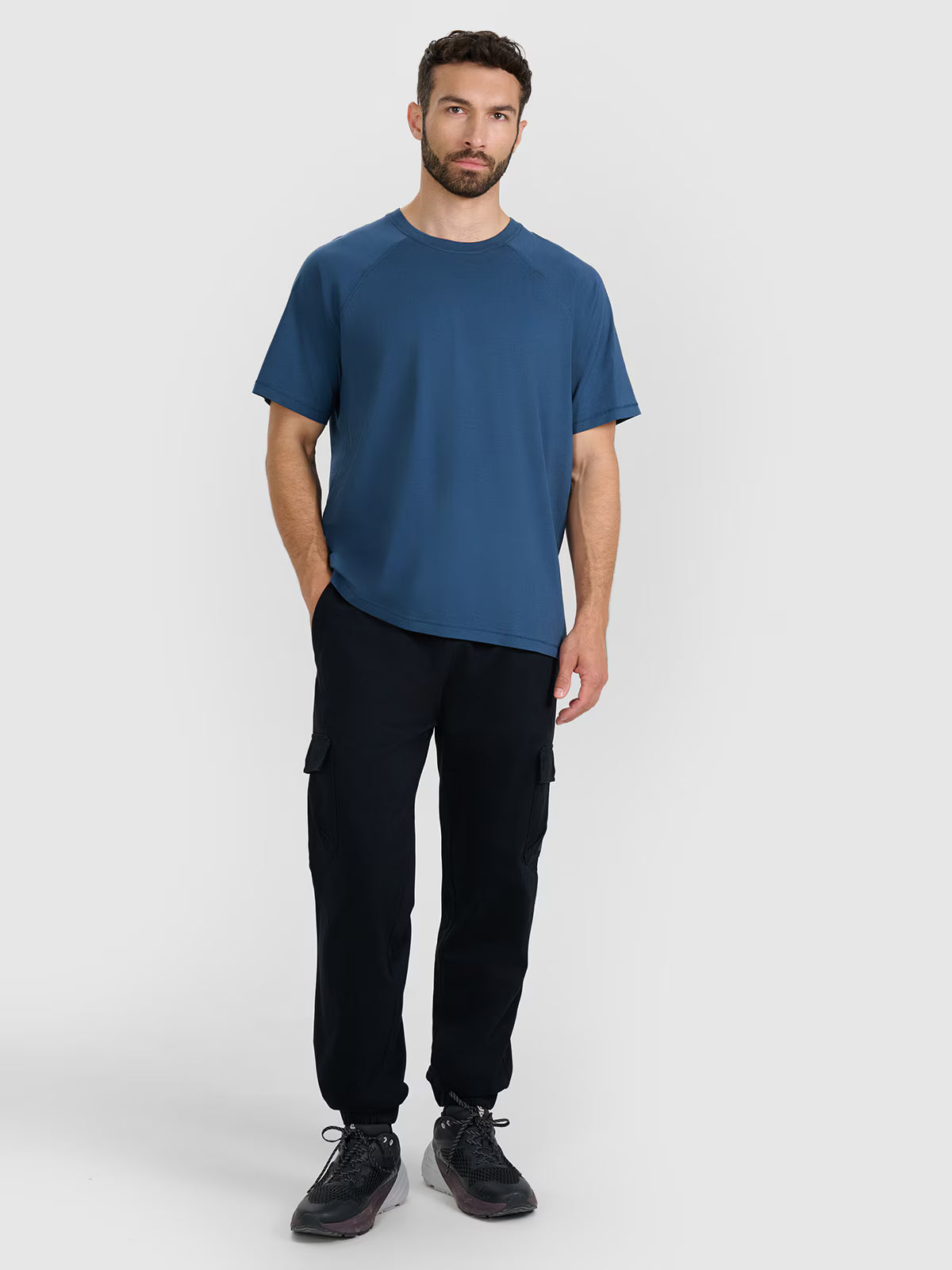 T-shirt oversize gładki męski