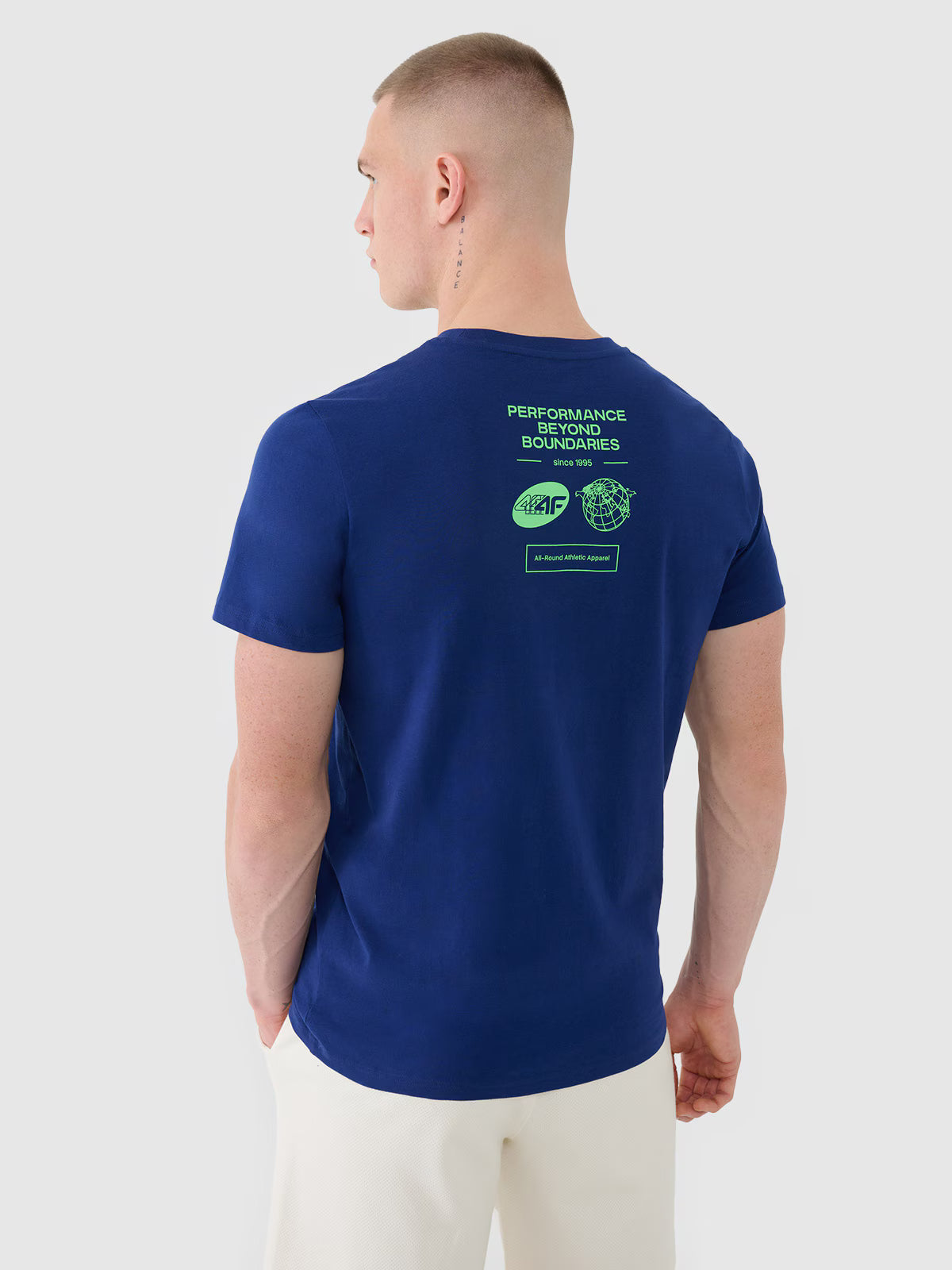 T-shirt regular z nadrukiem męski