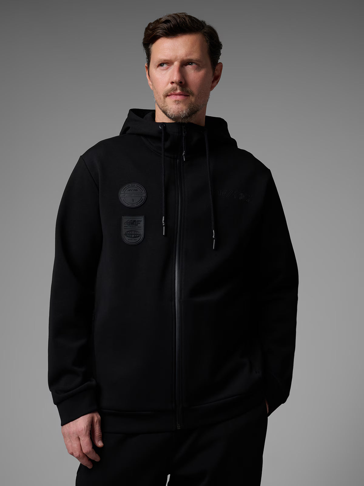 Bluza dresowa regular z kapturem męska 4F x Robert Lewandowski