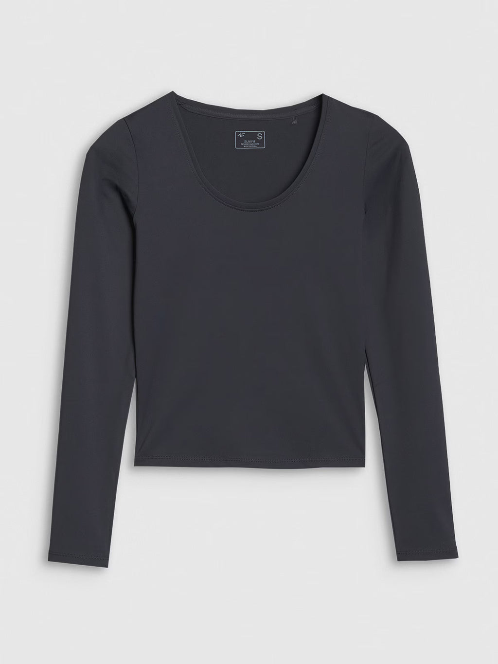 Longsleeve slim gładki damski