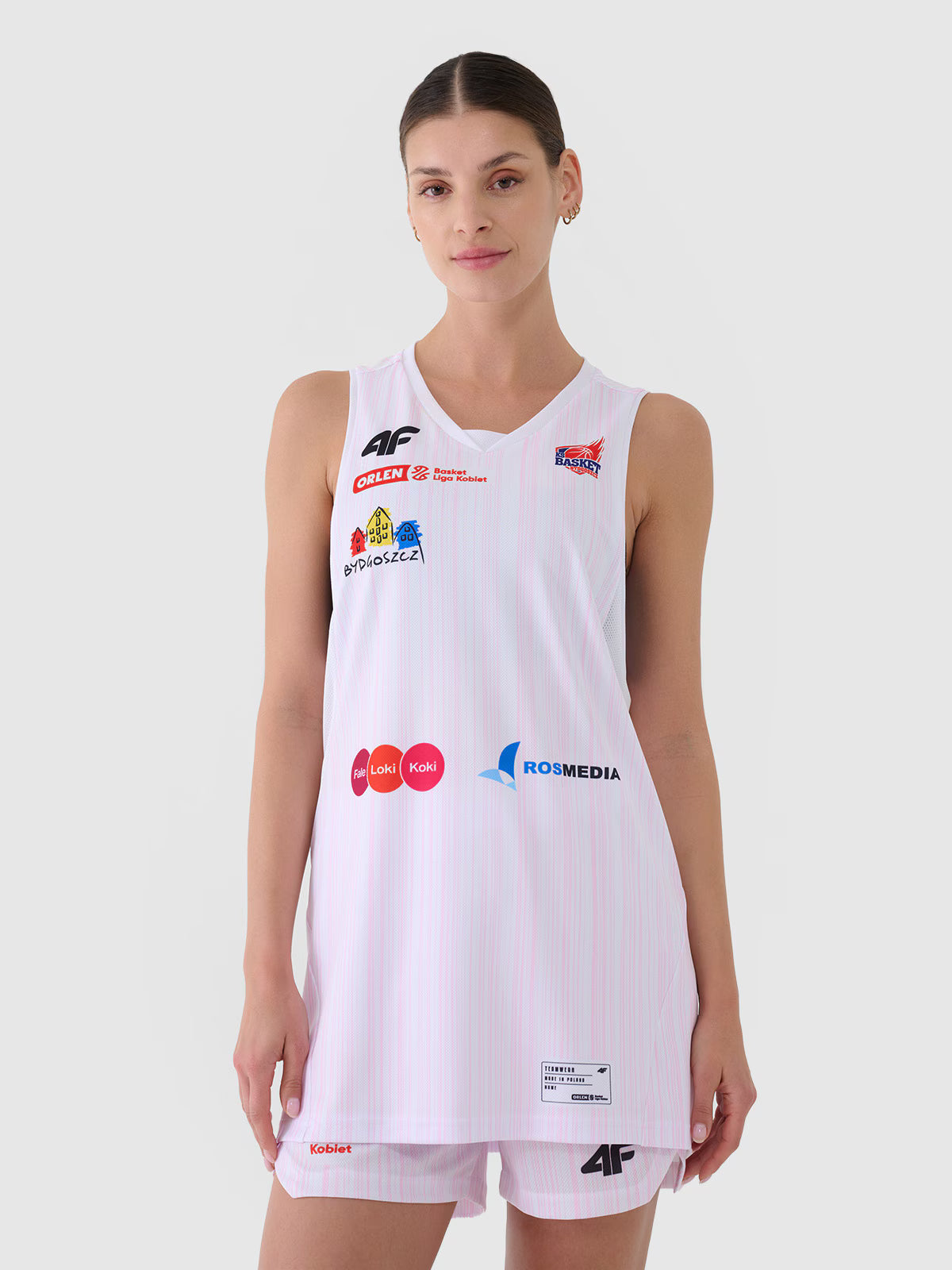 Koszulka meczowa replika wyjazdowa z sezonu 2024/25 damska 4F x KS Basket 25 Bydgoszcz