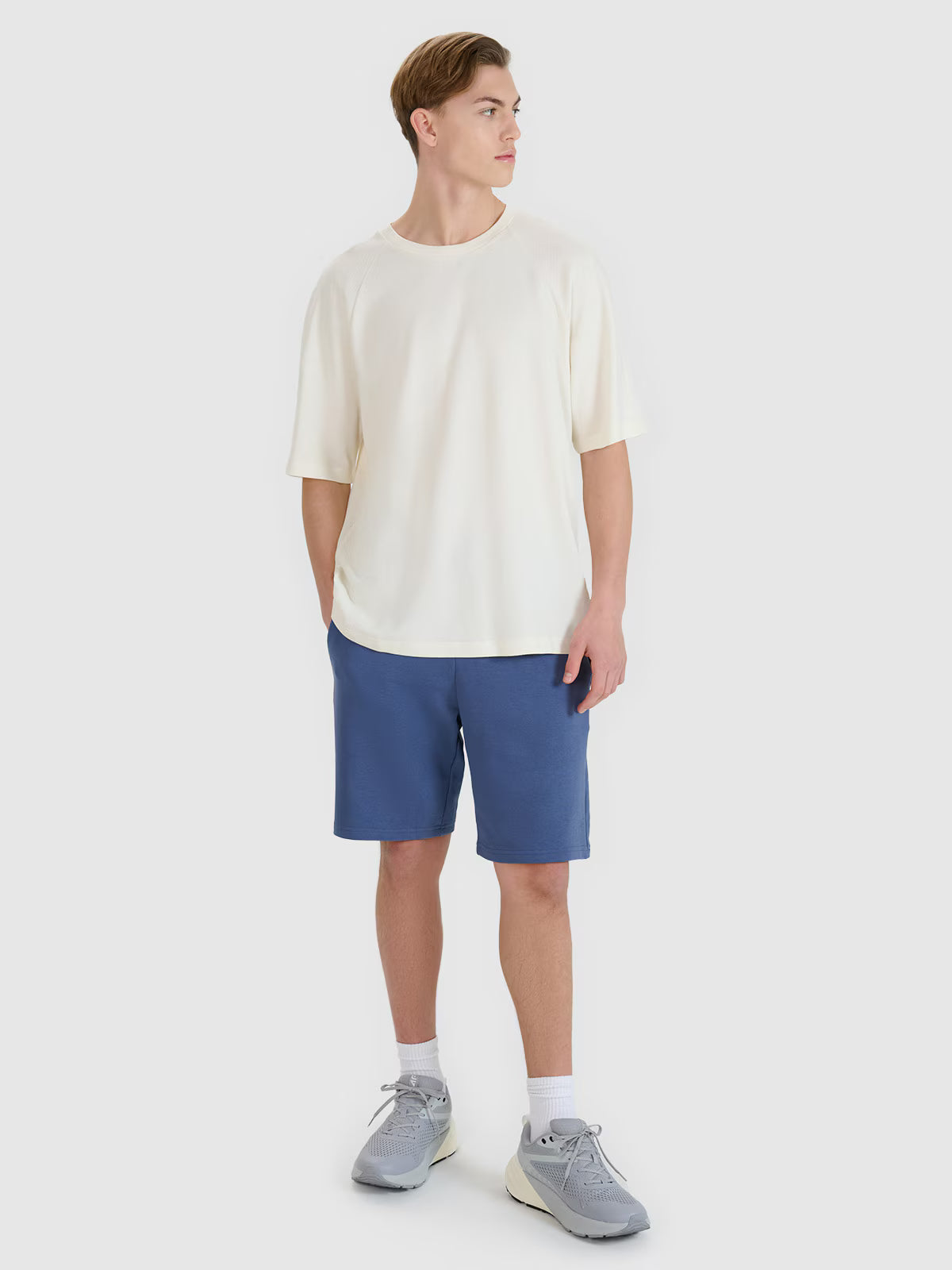 T-shirt oversize z modalem męski