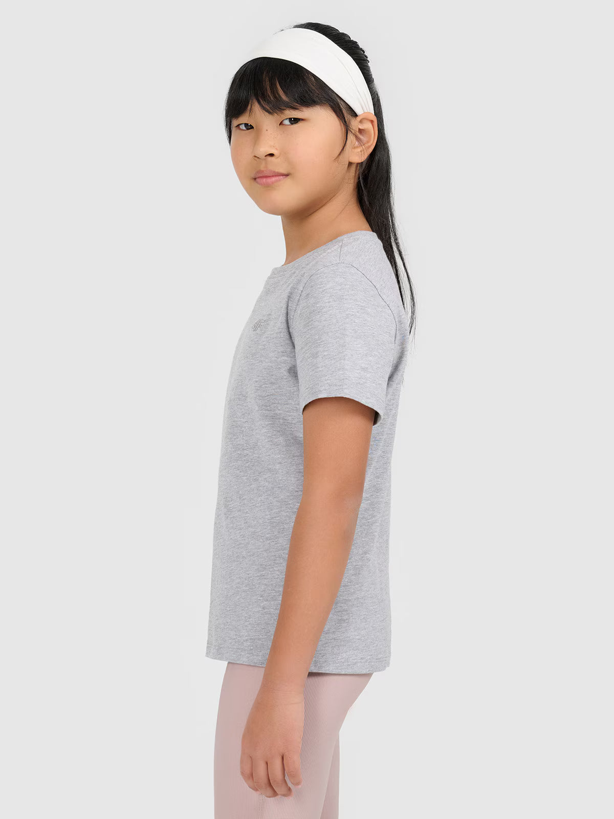 T-shirt gładki dziewczęcy