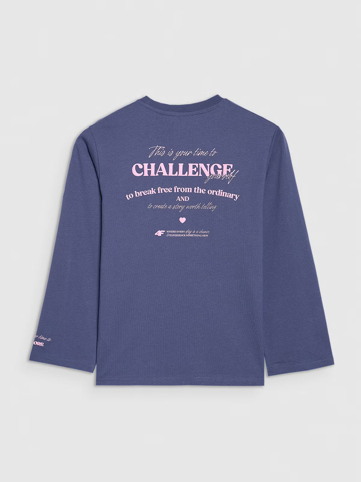 Longsleeve oversize z nadrukiem dziewczęcy