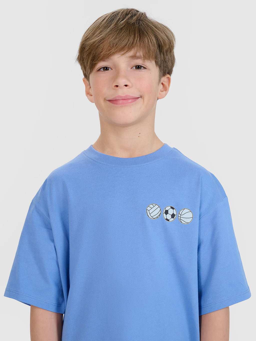 T-shirt oversize z nadrukiem chłopięcy