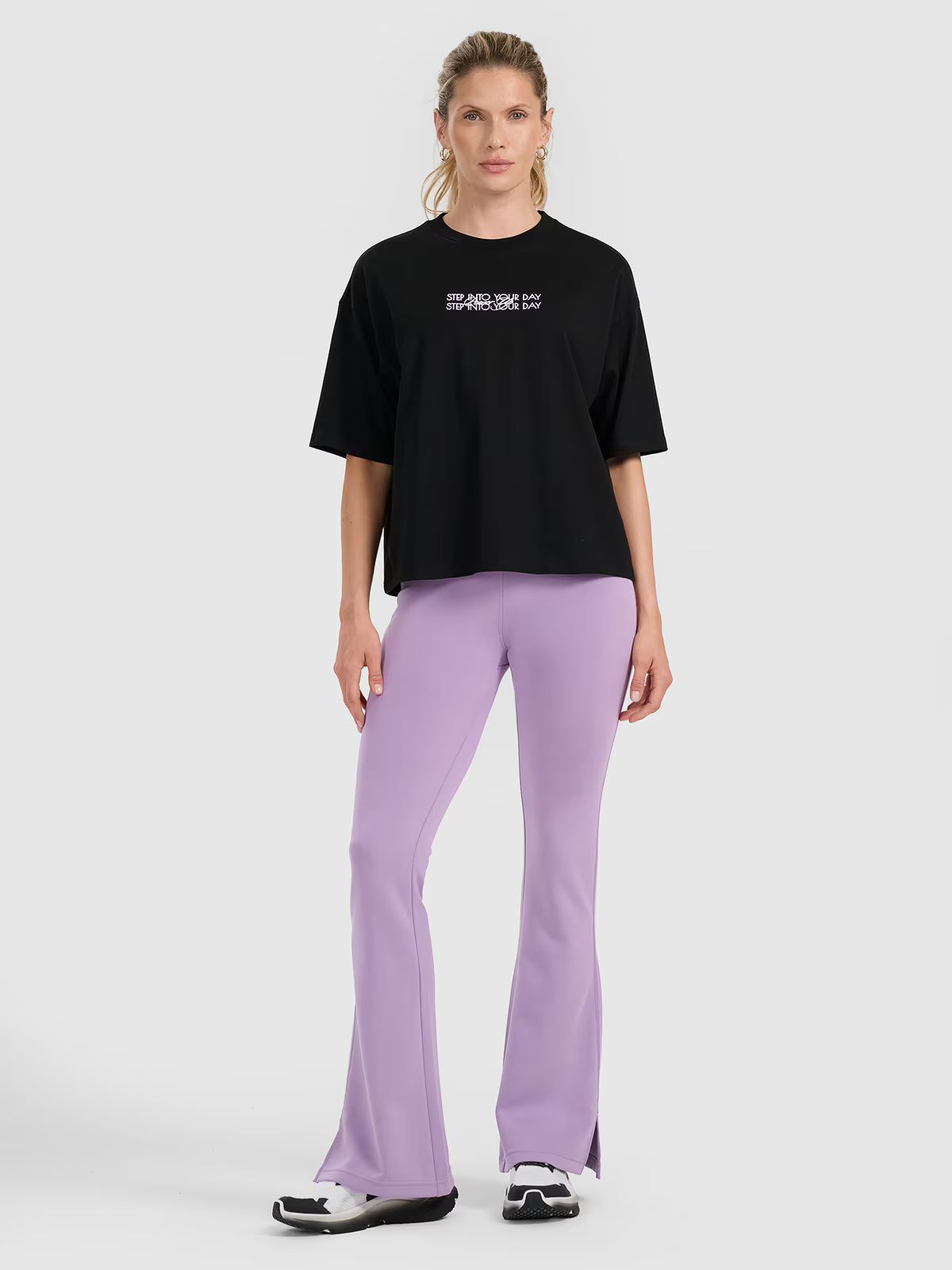 T-shirt oversize z nadrukiem damski