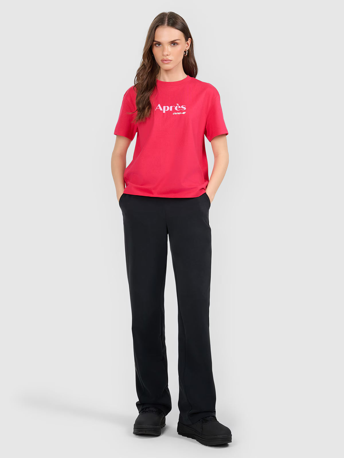 T-shirt boxy z nadrukiem damski