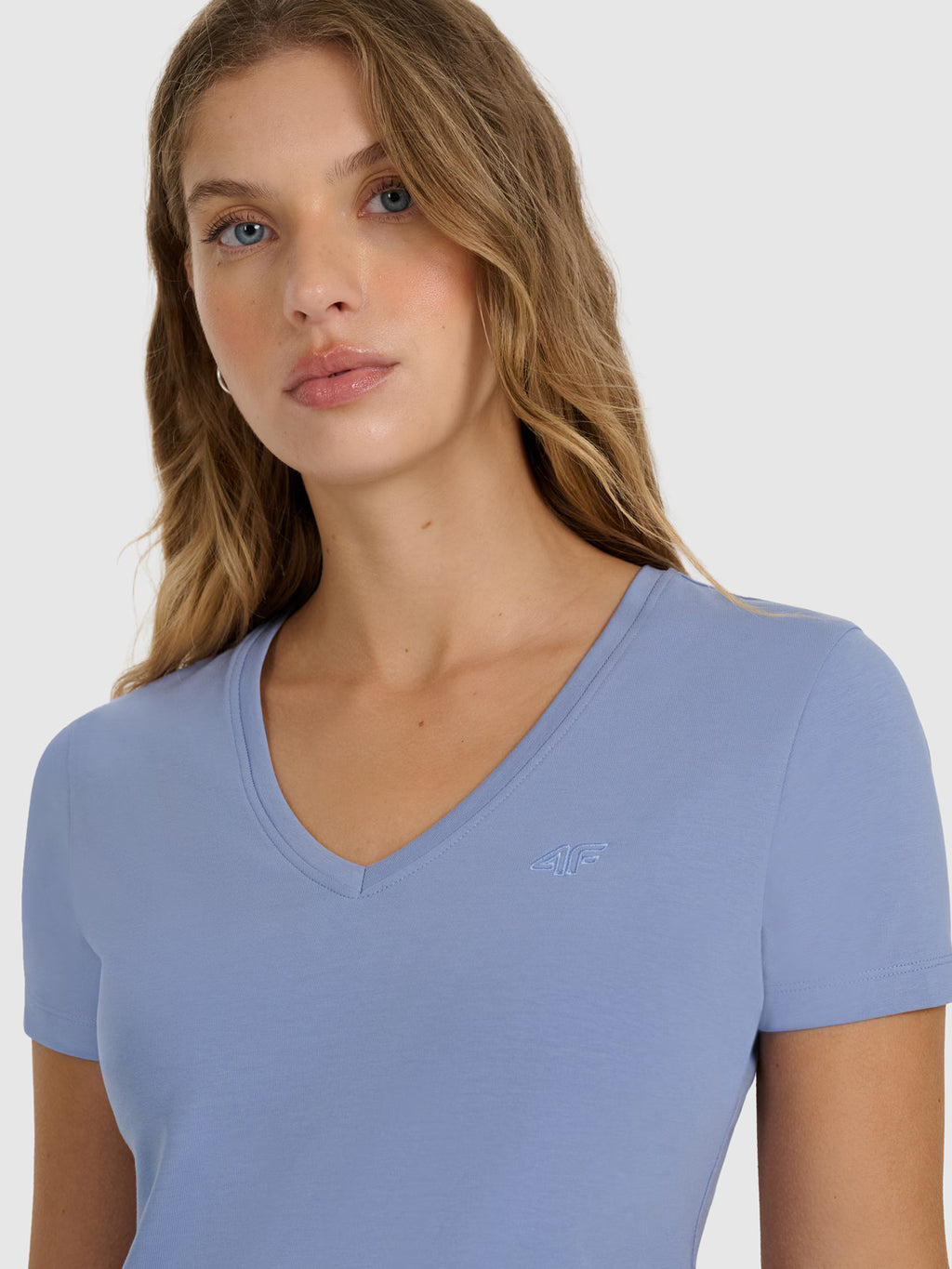 T-shirt slim gładki damski