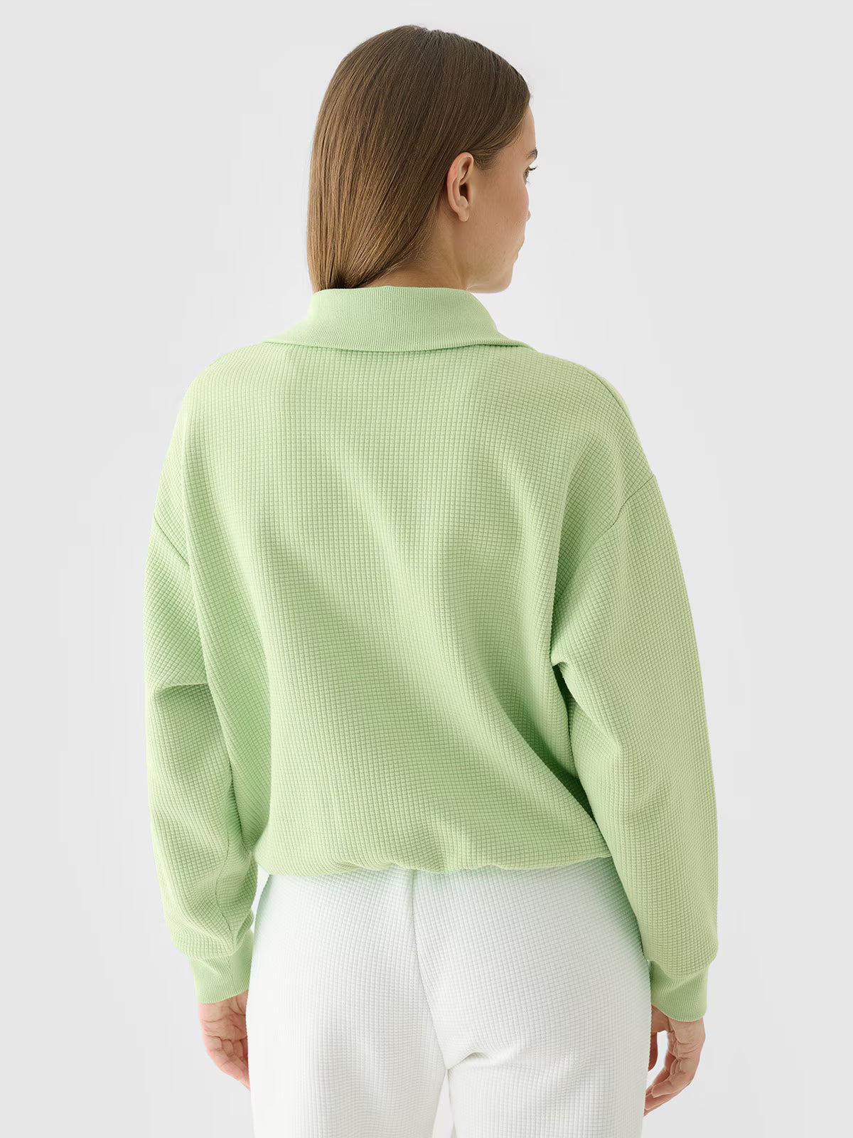 Bluza crop top rozpinana bez kaptura damska